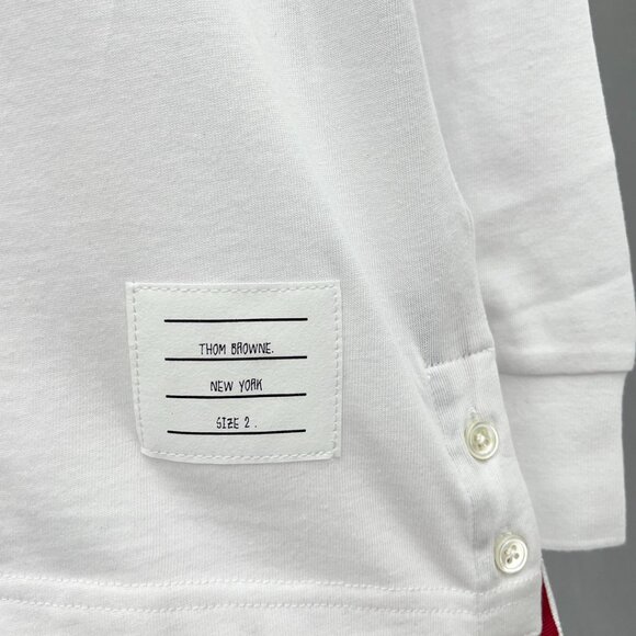 Thom Browne solid color striped round neck long sleeve - Picture 6 of 7